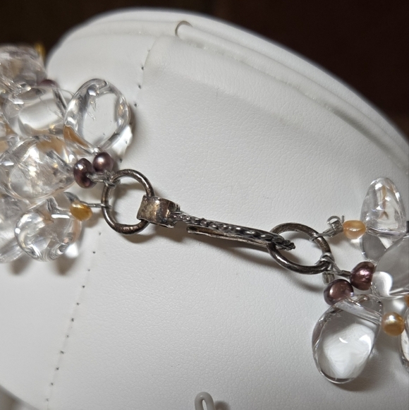 3 Standar Quartz Genuine Peral Necklace / Sterling Clasp Free Pearl Earrings - Picture 9 of 17